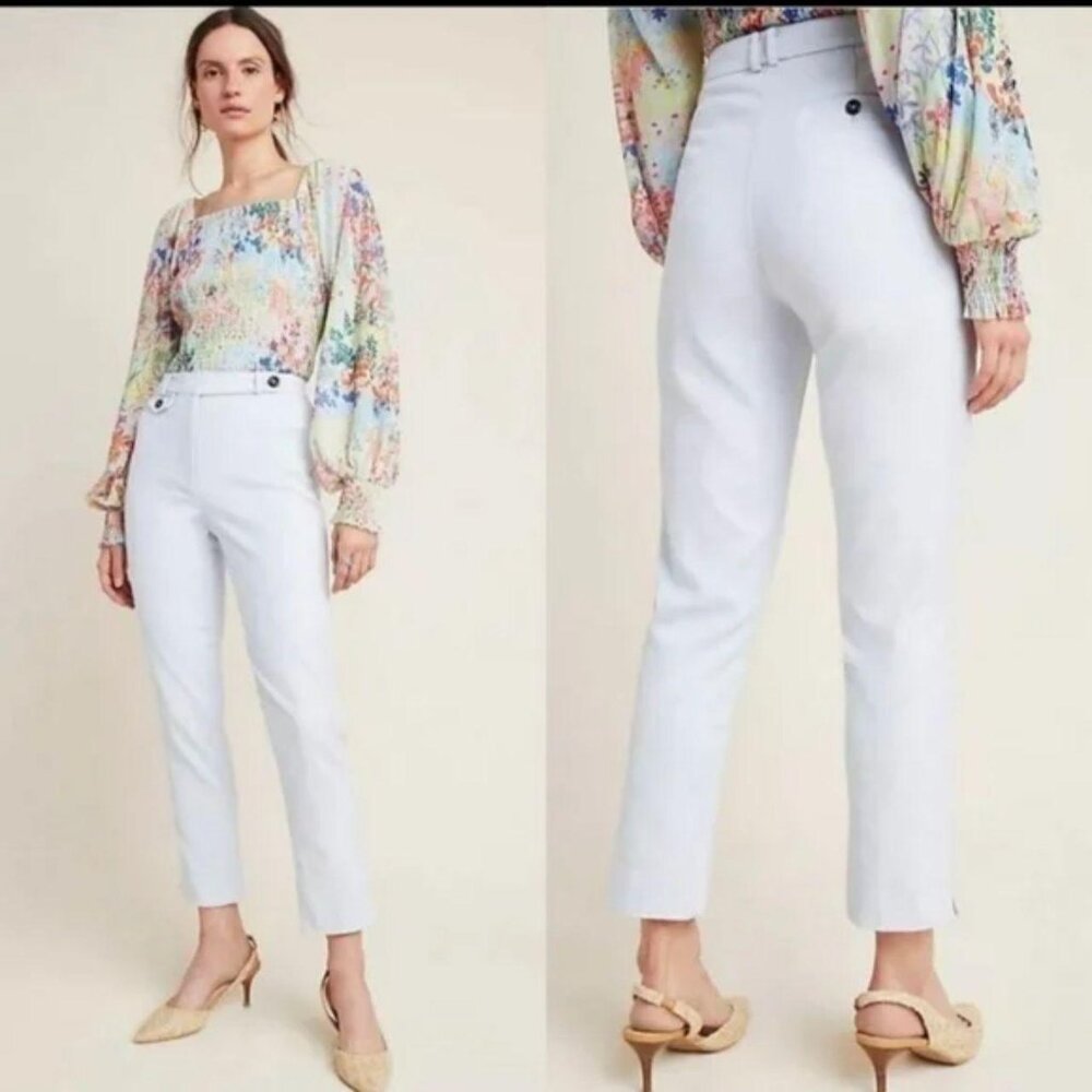 Anthropologie The Essential Slim Cropped Trouser - Light Blue (Size 6)‎ 💙 NWT